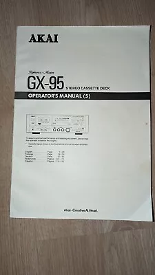 Kaufen Original AKAI GX 95 Bedienungsanleitung • 20€