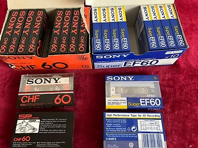 Kaufen Mc Kassetten Sony CHF- Sony EF  60 Audio Tape Cassettes 20 Pieces NEW !!! Japan • 100€