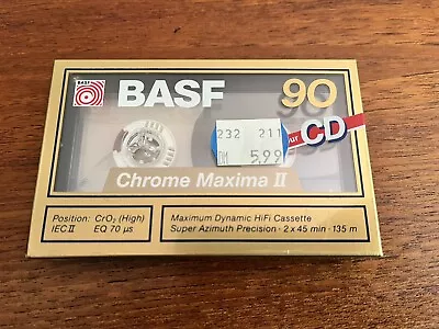 Kaufen 1x BASF Chrome Maxima II 90 Cassette Tape MC NEU – OVP Ungeöffnet SEALED • 9.50€