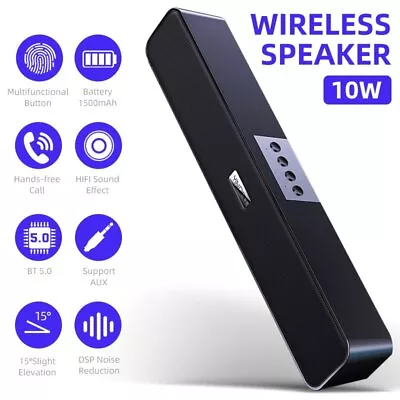 Kaufen Bluetooth 5.0 Lautsprecher TV Soundbar Stereo Sound Subwoofer Soundbox Musikbox • 18.89€