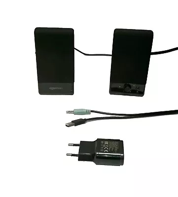 Kaufen PC Lautsprecher Amazon Basics USB Lautstärkeregler Netzstecker #5666 • 19.95€
