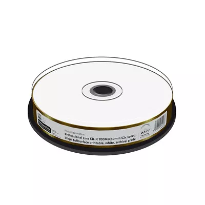 Kaufen Professional Line Printable 10-er CD-R 700MB 24 Karat Gold High End Audio Archiv • 28.90€