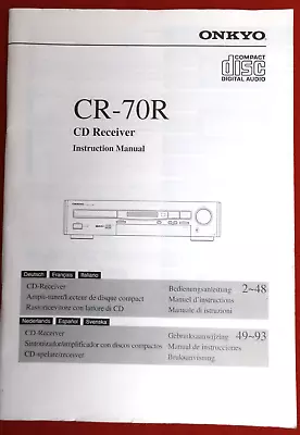Kaufen ONKYO CR-70R CD-Receiver, Orig. BDA, Dt.ital.franz.span. .., 95Seiten, Sauber! • 4.50€