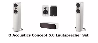 Kaufen Q Acoustics Concept 5.0 Lautsprecher Set Weiß Hochglanz Hgl. Weiß UVP: 4400,- € • 4,400€