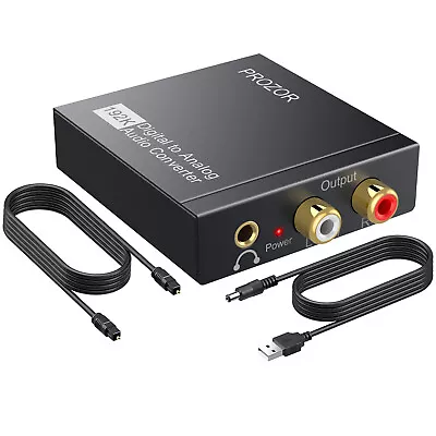 Kaufen Digital Zu Analog Converter Audio Adapter RCA R/L Optisch Toslink Coaxial+Kablel • 18.99€