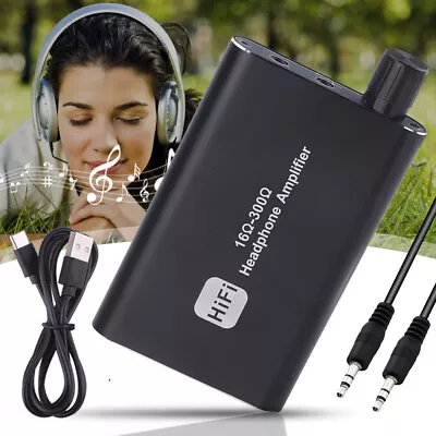 Kaufen 16-300Ω Hifi Kopfhörer Verstärker Tragbarer Kopfhörer 3,5 Mm Mit Audio USB DE • 19.99€