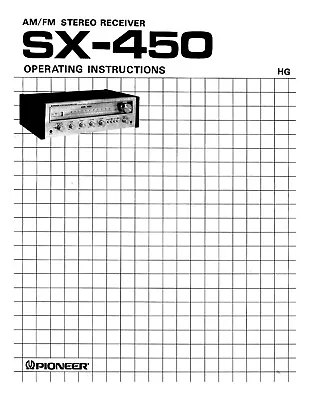 Kaufen Bedienungsanleitung-Operating Instructions Für Pioneer SX-450  • 8.50€