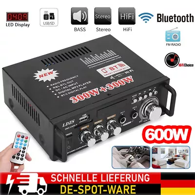 Kaufen Bluetooth Mini Verstärker 600W Auto HiFi Power Audio Stereo Bass AMP USB MP3 FM • 23.99€