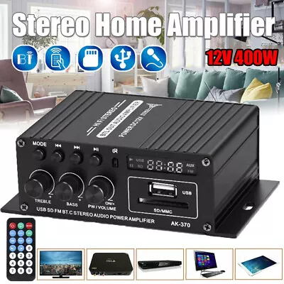 Kaufen 12V 400W HiFi Audio Verstärker Auto Stereo Mini Power Amplifier Audio Receiver • 18.91€