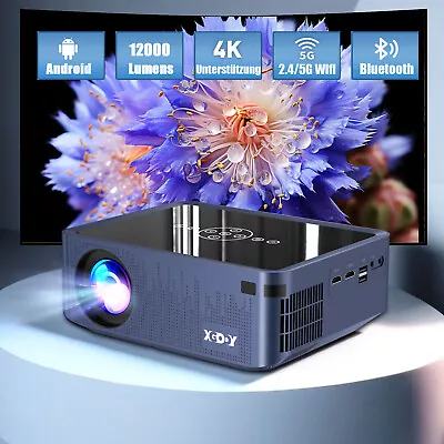 Kaufen 2024 NEU Beamer Projektor LCD 4K HD WiFi Bluetooth Android TV Heimkino HDMI USB • 159.99€