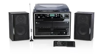 Kaufen Kompaktanlage DAB+ Plattenspieler Radio Kassette CD USB SD MP3 Encodingfunktion • 129.95€