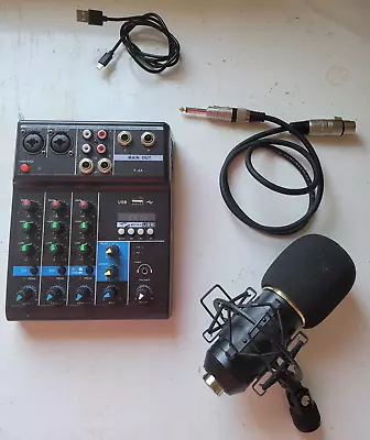 Kaufen Mischpult Mit Bluetooth Und, Studiomikrofon, USB Anschluss, Audio Mixer Set • 1€