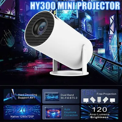 Kaufen 5G 4K Projektor Smart HD LED WiFi Bluetooth HDMI USB Android Büro Heimkino • 54.55€