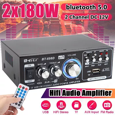 Kaufen Bluetooth Verstärker HiFi Stereo Audio Vollverstärker Endverstärker Mit 2 Kanäle • 22.90€
