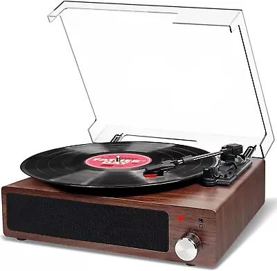 Kaufen Plattenspieler, FYDEE Vinyl Plattenspieler Bluetooth Schallplattenspieler Vintag • 114.99€